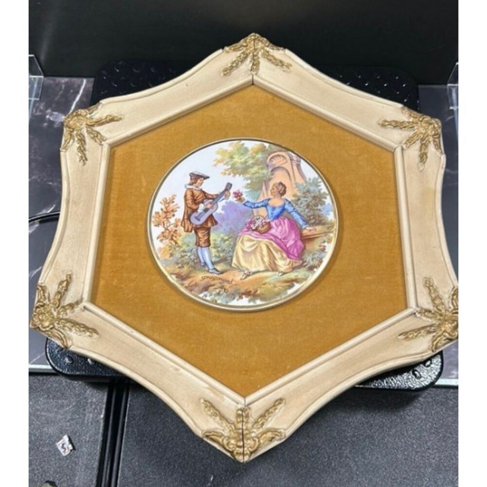 1026. French Porcelain Courting Couple Art